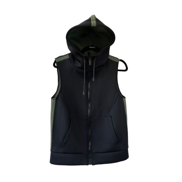 Alala Bond Scuba Hooded Vest Full Zip Black Green Size Small - Picture 4 of 11